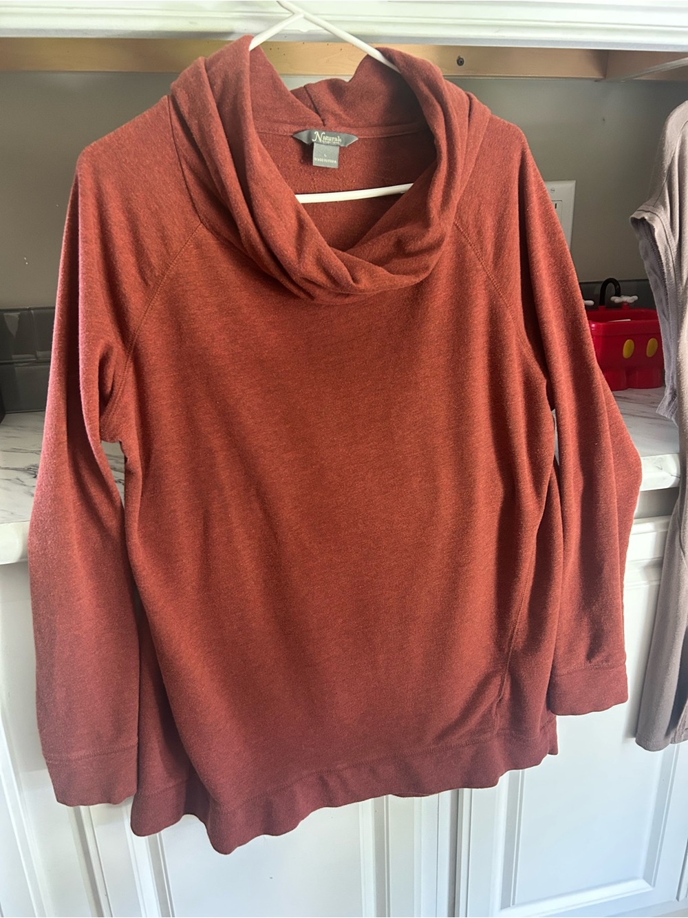 Avenue Rust Cowl Neck Pullover Sweater